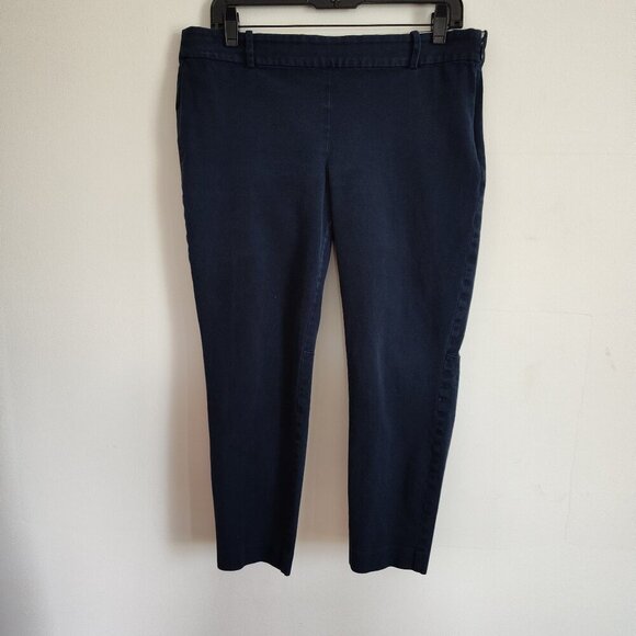 Ladies SZ 12 J Crew Merchantile Winnie Navy Ankle Pant - Picture 1 of 3